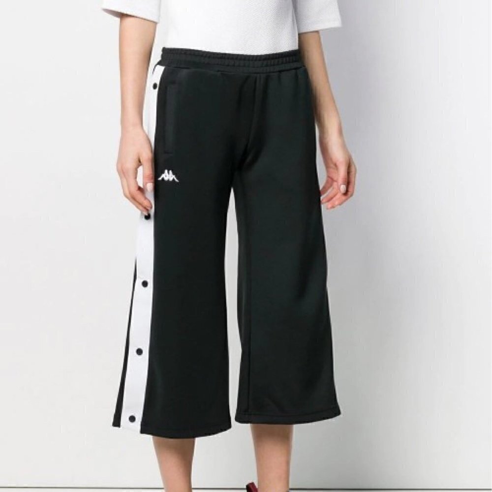 Kappa snap button culottes pants